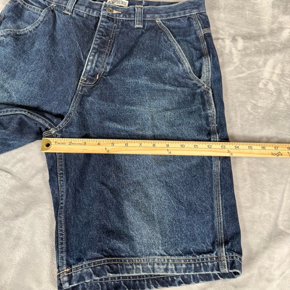 Vintage Aeropostale Carpenter Denim Shorts Mens 34 (Fits 33) 10” Grunge Y2K - Picture 7 of 8